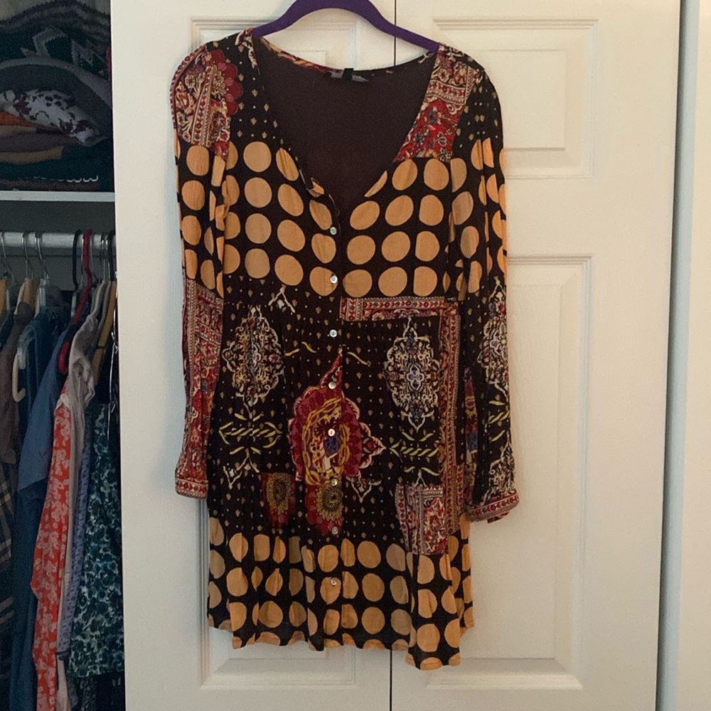 Mink pink Brown Dress